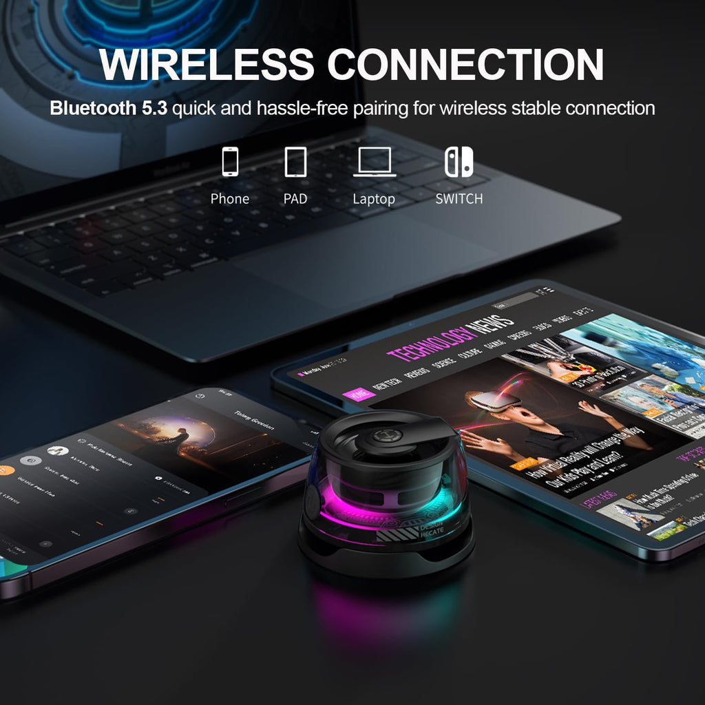 Edifier G200 Magnetic Bluetooth Speaker for iPhone, Android & Anything Metal - Multifunctional Small Portable 2 in 1 Cell Phone Stand with RGB & Strong Magnet - Gift Ideas